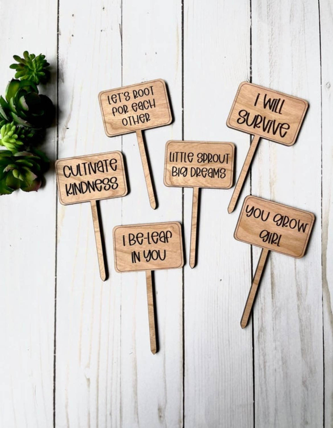 Dogwood and Dust - Motivational Plant Signs