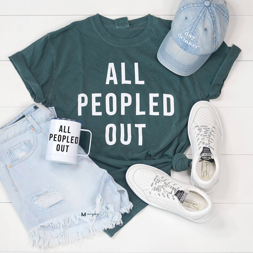 Mugsby - All Peopled Out Shirt, Funny Anti Social Tee