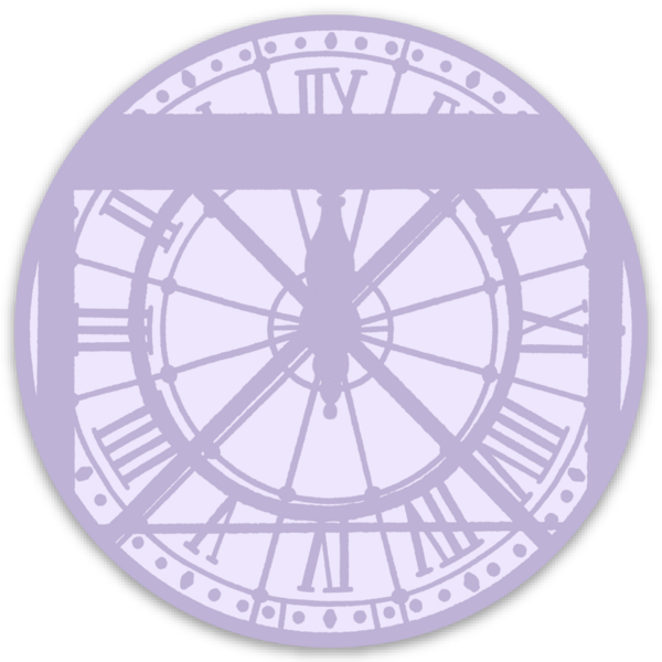 Elyse Breanne Design - Taylor Swift Inspired Musée D'Orsay Clock Sticker, 3x3 in.